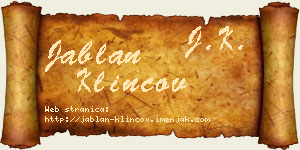 Jablan Klincov vizit kartica